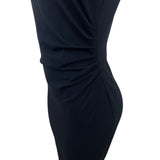 Kenneth Cole Women's Black Sleeveless Bodycon Dress With White Zipper Sz 6