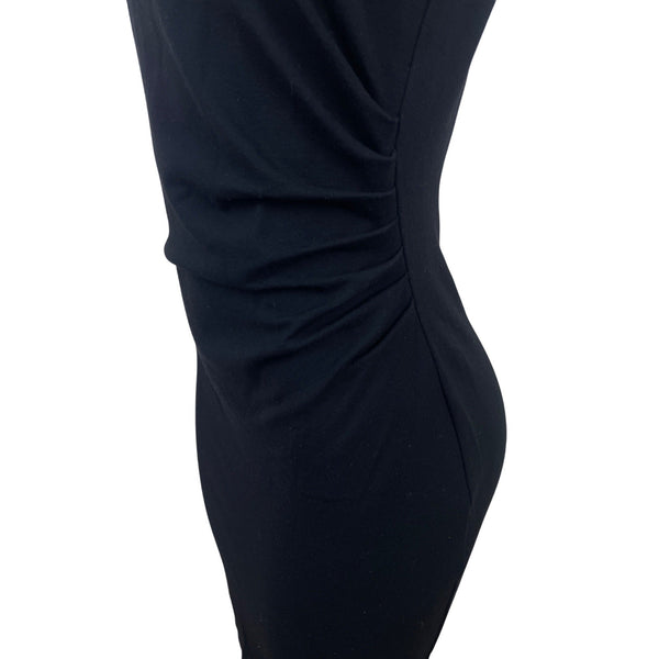 Kenneth Cole Women's Black Sleeveless Bodycon Dress With White Zipper Sz 6
