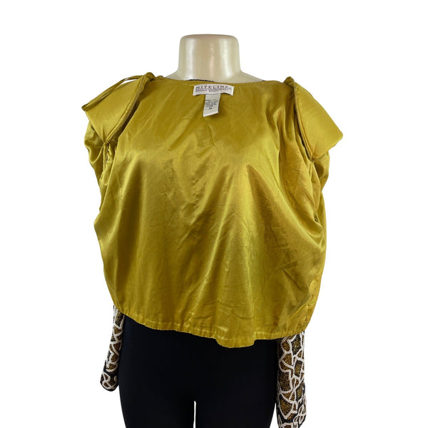 Vintage Niteline Hand-Beaded Long-Sleeve Cropped Jacket Size XL