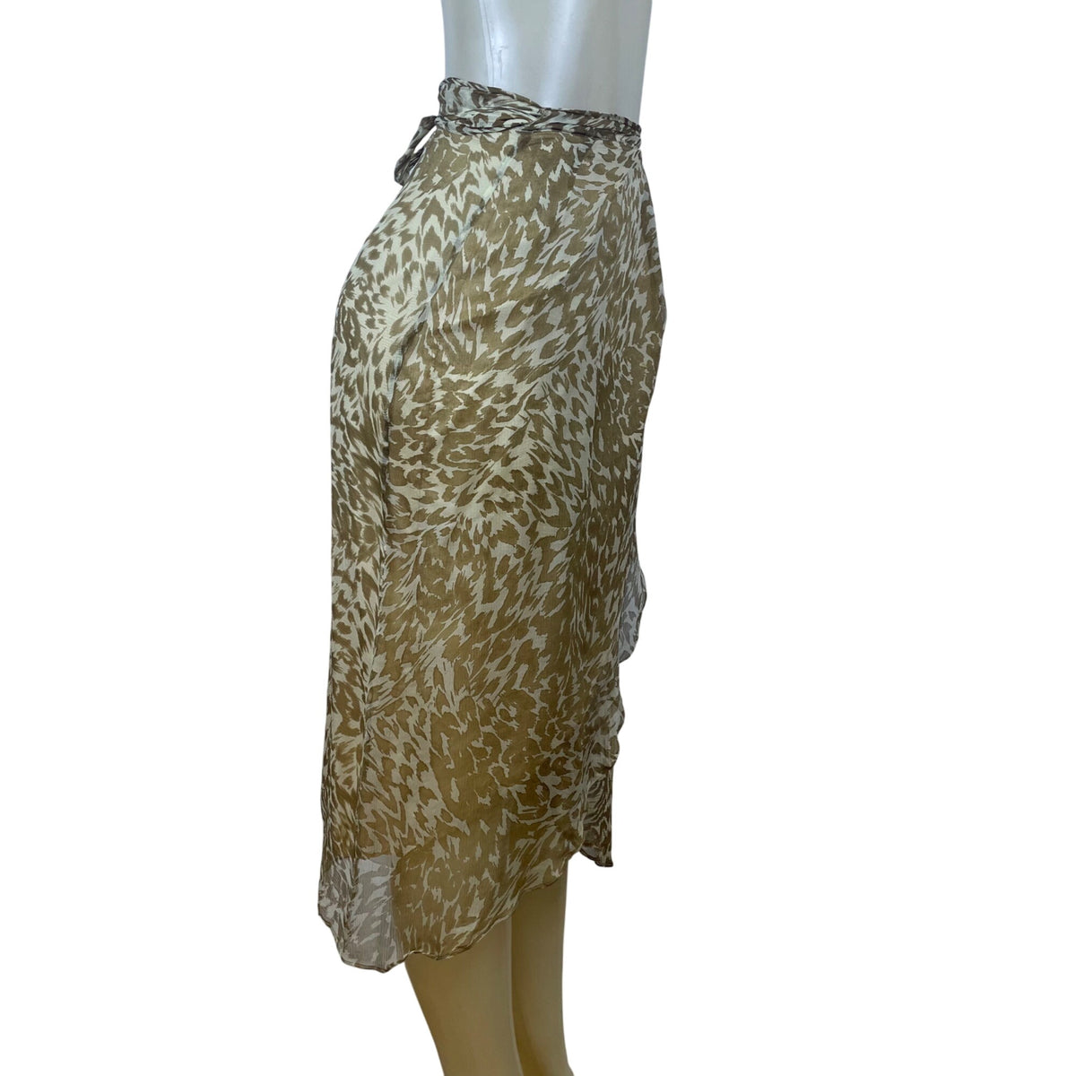 Sarah Horne Design Women’s Beige White Animal Print Skirt & Blouse Set