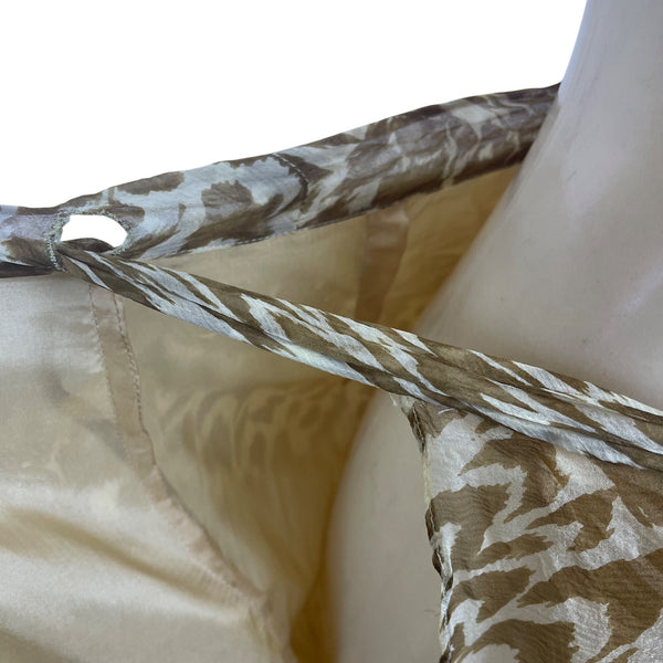 Sarah Horne Design Women’s Beige White Animal Print Skirt & Blouse Set