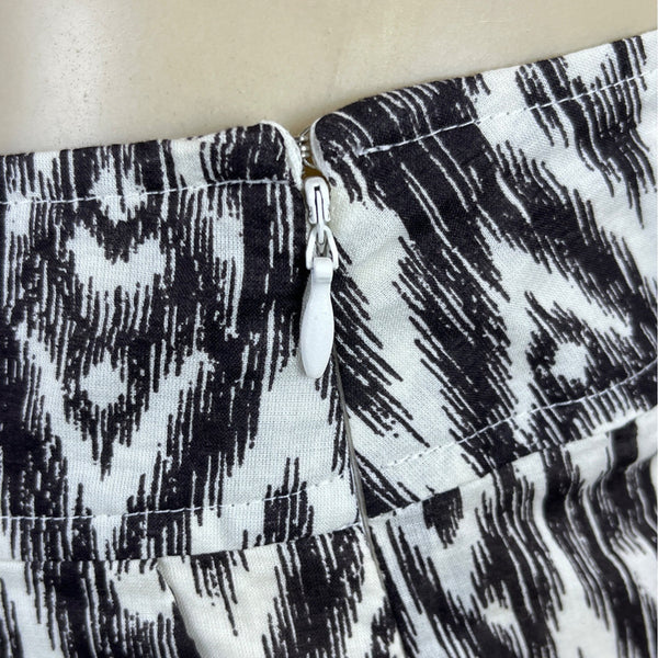 Ann Taylor Womens Brown & White Ikat Patterned Cotton Skirt Size 2 - New