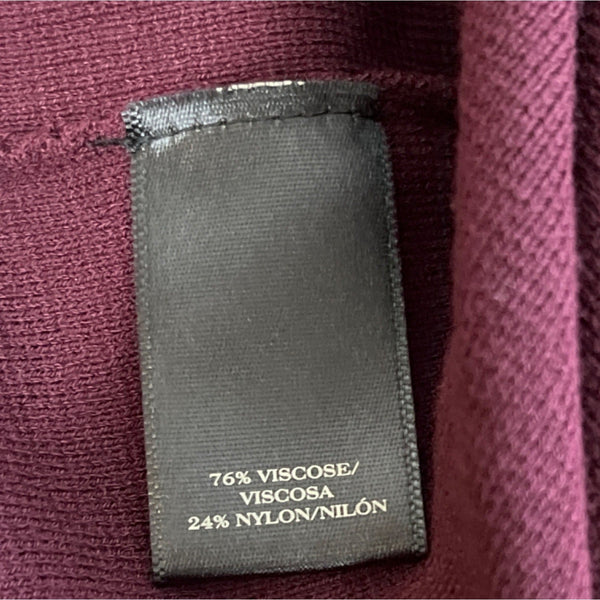 Ann Taylor Womens Burgundy Long Sleeve Fit & Flare Dress Sz XXS