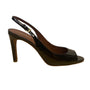Cole Haan Womens Black Patent Leather Peep-Toe Juliana Slingback Heels Size 7B