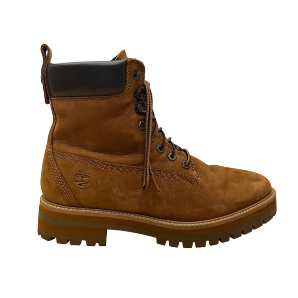 Timberland Men’s Brown Nubuck Casual Workwear Waterproof Lace-Up Boots Size 10