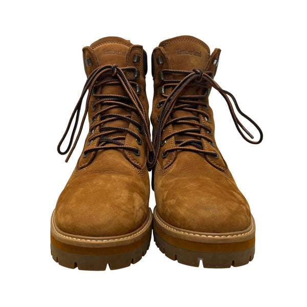 Timberland Men’s Brown Nubuck Casual Workwear Waterproof Lace-Up Boots Size 10