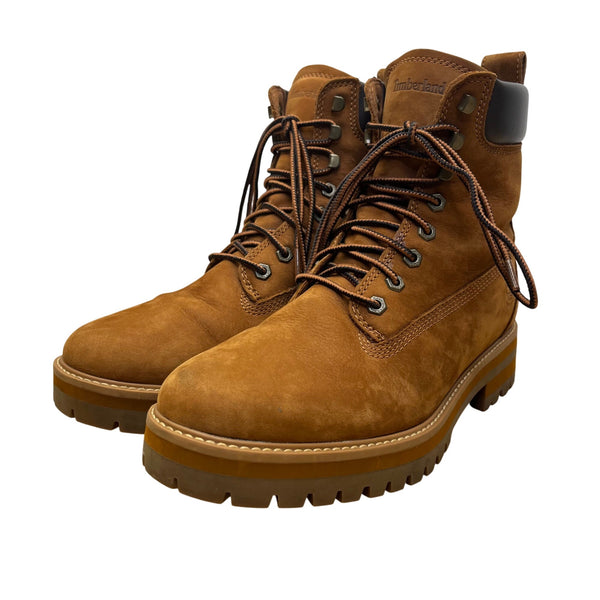 Timberland Men’s Brown Nubuck Casual Workwear Waterproof Lace-Up Boots Size 10