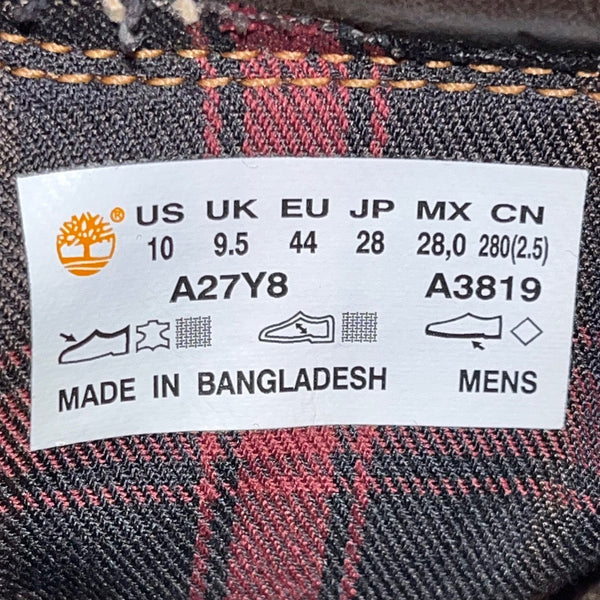 Timberland Men’s Brown Nubuck Casual Workwear Waterproof Lace-Up Boots Size 10