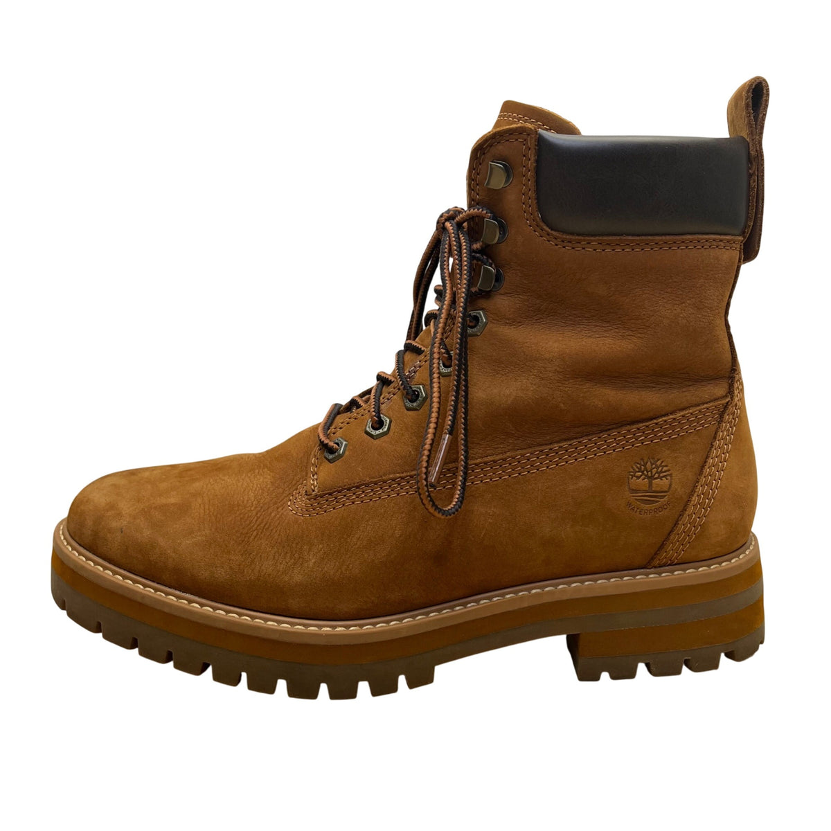 Timberland Men’s Brown Nubuck Casual Workwear Waterproof Lace-Up Boots Size 10