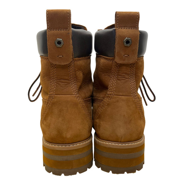 Timberland Men’s Brown Nubuck Casual Workwear Waterproof Lace-Up Boots Size 10