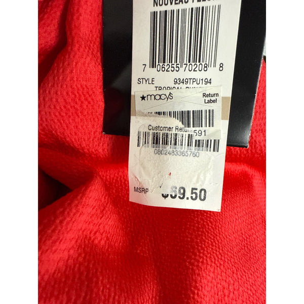 Alfani Womens Red Sleeveless Layered Asymmetrical Hem Top Size 12 Polyester