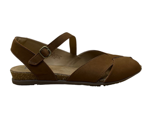 Earth Origins Women’s Almond Leather Adhesive Strap Palomos Percy Sandals Sz 11