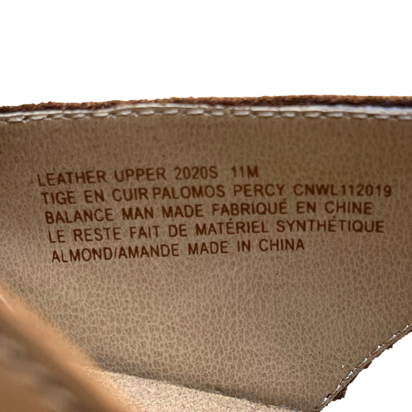 Earth Origins Women’s Almond Leather Adhesive Strap Palomos Percy Sandals Sz 11
