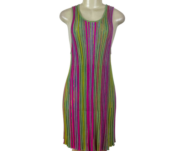 Daily Practice Womens Multicolor Acrylic Striped Sleeveless Knit Dress Size XL