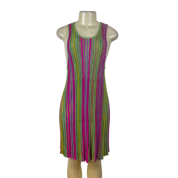 Daily Practice Womens Multicolor Acrylic Striped Sleeveless Knit Dress Size XL