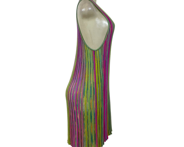 Daily Practice Womens Multicolor Acrylic Striped Sleeveless Knit Dress Size XL