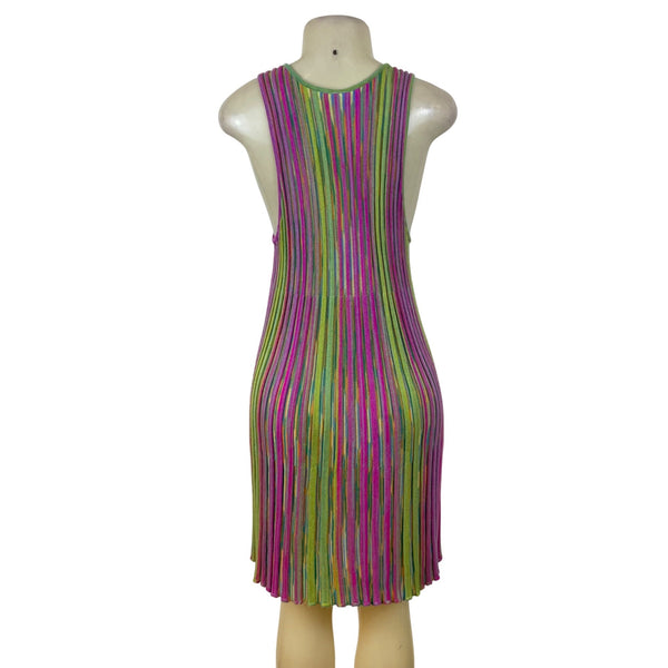 Daily Practice Womens Multicolor Acrylic Striped Sleeveless Knit Dress Size XL