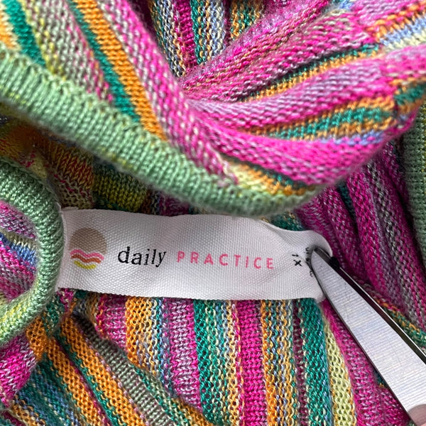 Daily Practice Womens Multicolor Acrylic Striped Sleeveless Knit Dress Size XL