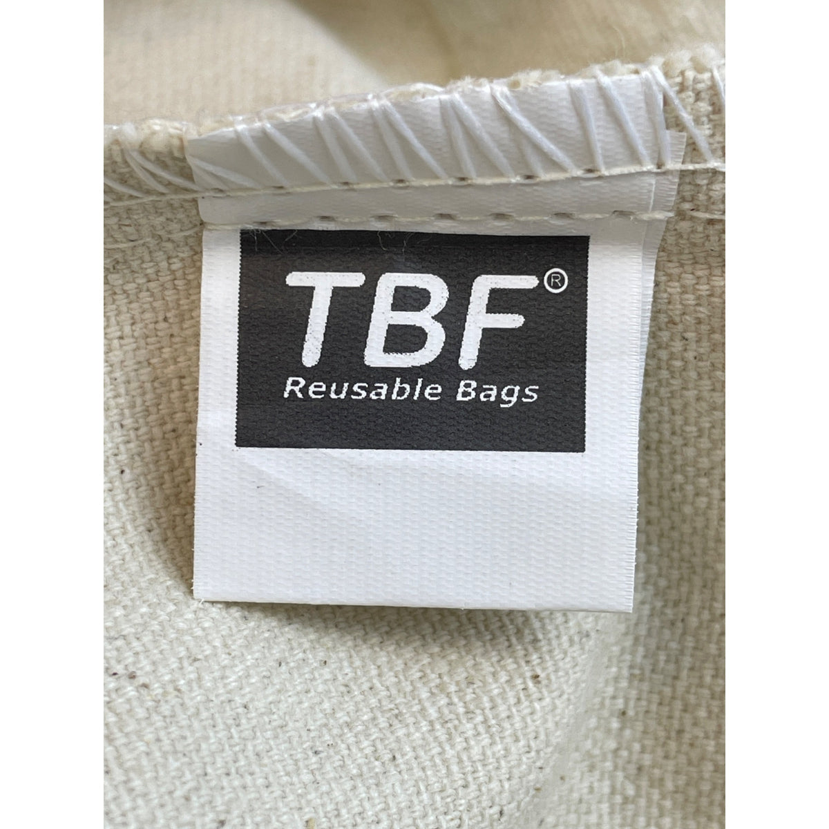 TBF Natural Cotton Reusable Tote Bag Beige Glitter Heart Print Made In Pakistan 15"x16"