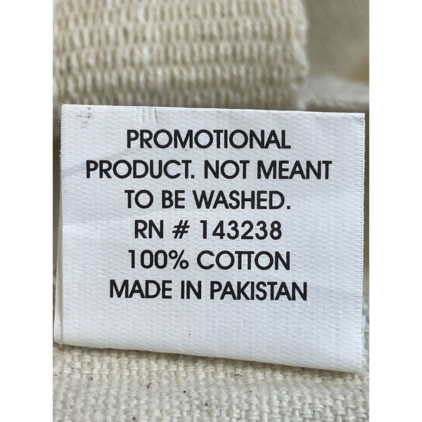 TBF Natural Cotton Reusable Tote Bag Beige Glitter Heart Print Made In Pakistan 15"x16"