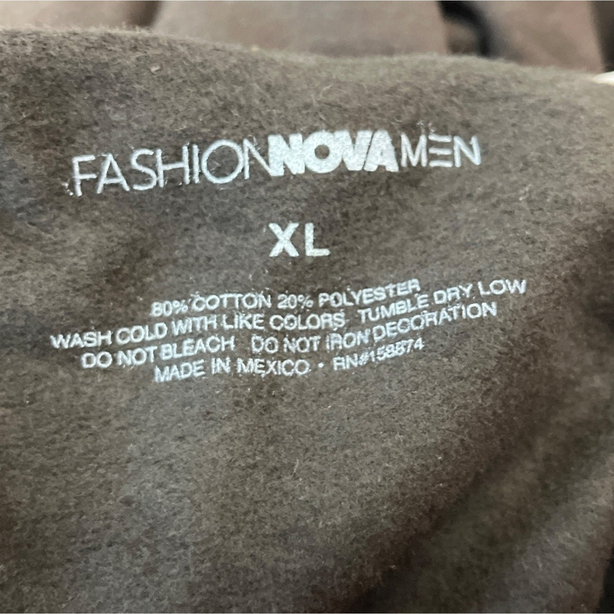 Fashion Nova Men's Brown Unity  Long Sleeve Hoodie Sz XL- NWT
