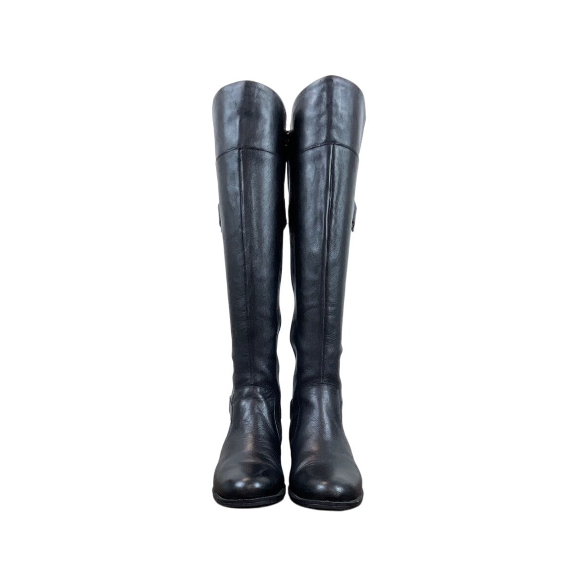 Easy Spirit Black Leather Knee-High Zip Up Closure Eslabarca Riding Boots Sz 6M