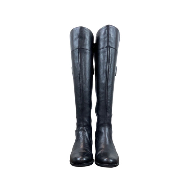 Easy Spirit Black Leather Knee-High Zip Up Closure Eslabarca Riding Boots Sz 6M