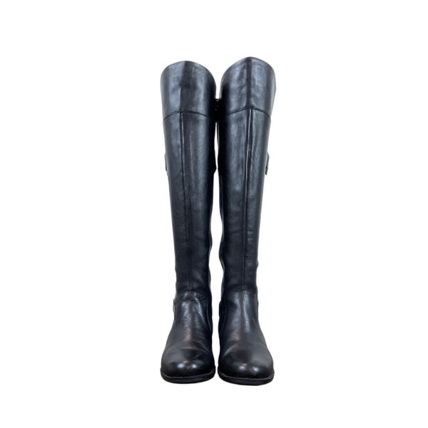 Easy Spirit Black Leather Knee-High Zip Up Closure Eslabarca Riding Boots Sz 6M