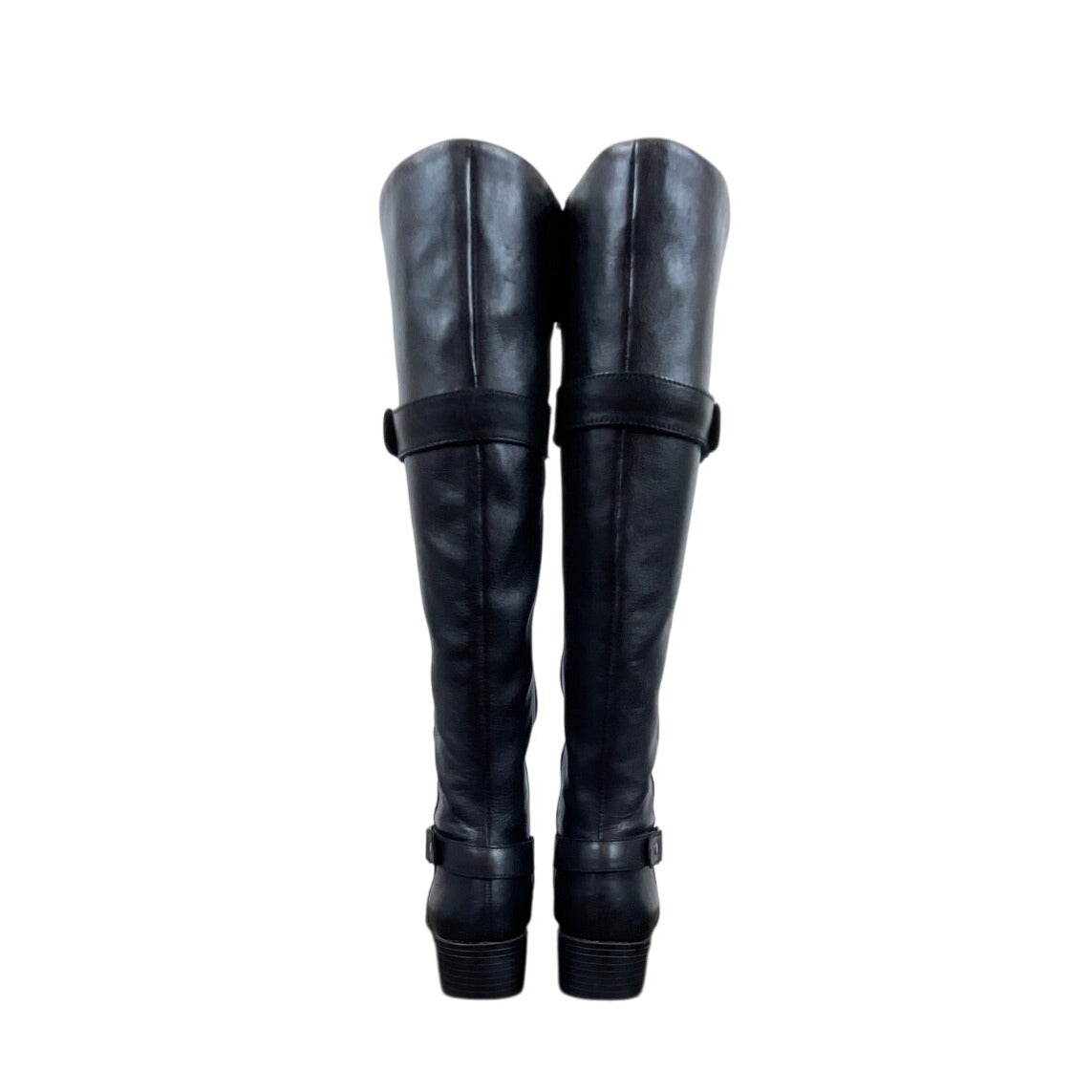 Easy Spirit Black Leather Knee-High Zip Up Closure Eslabarca Riding Boots Sz 6M