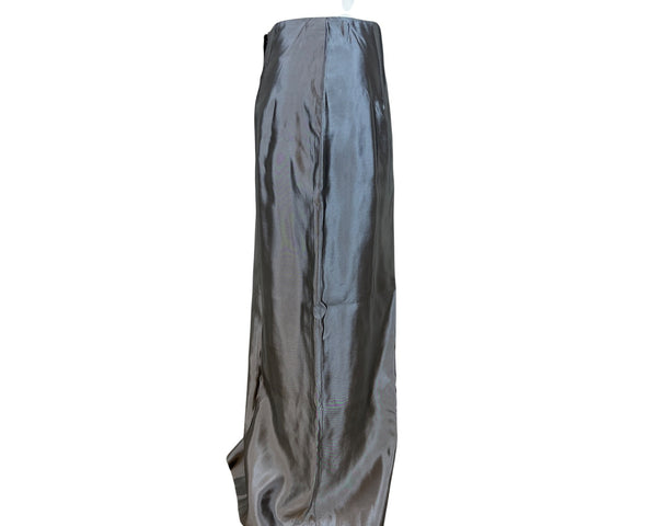 Jessica McClintock Womens Silver Satin Maxi Skirt Formal Size 2