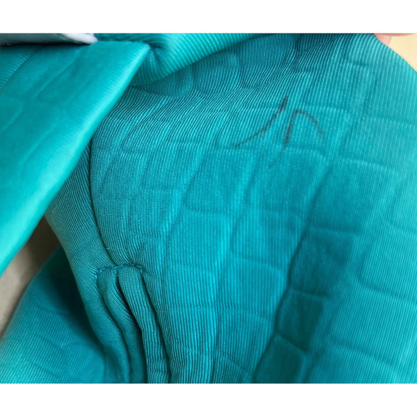 Sondra Roberts Women’s Green Aqua Croc-Embossed W Knot Detail Satchel Hobo Bag