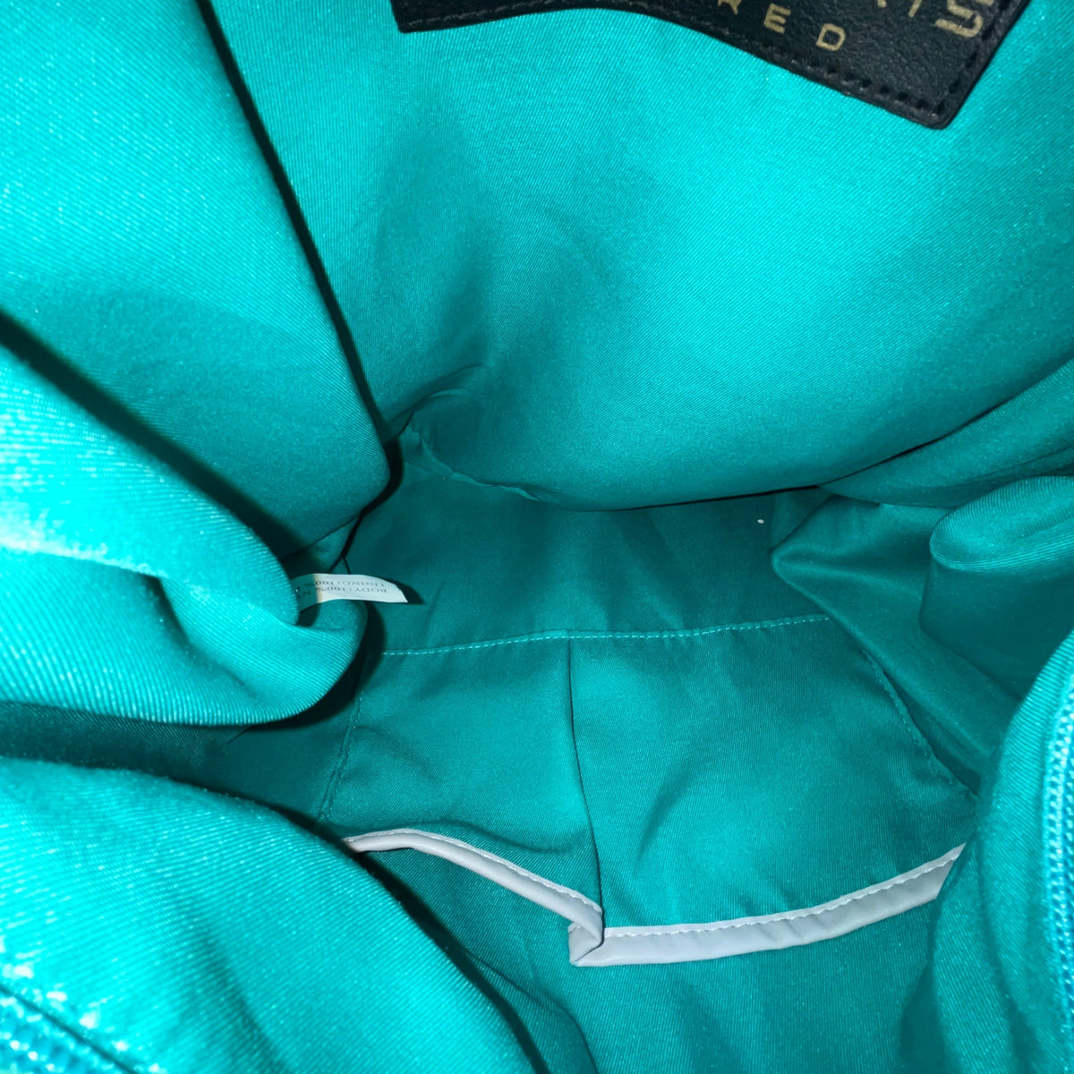 Sondra Roberts Women’s Green Aqua Croc-Embossed W Knot Detail Satchel Hobo Bag
