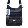 Baggallini Black Floral Design Adjustable Strap Zippered RFID Crossbody Bag Sz M
