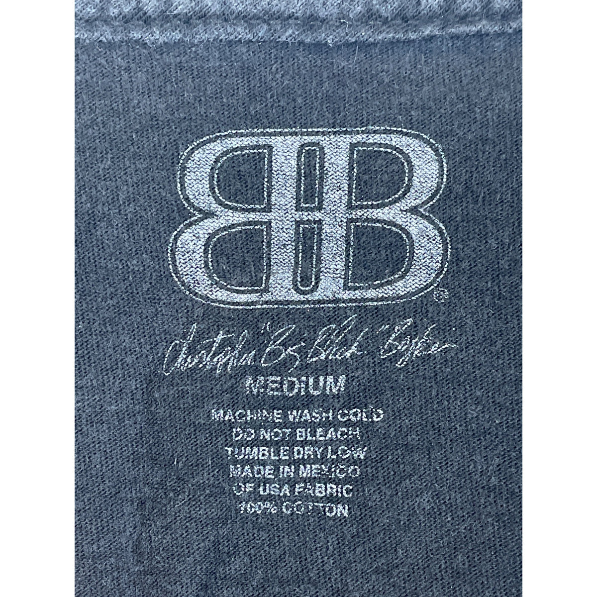 Christophers Big Black Bigger Mens Black Graphic T-Shirt 100% Cotton Short Sleeve Size M