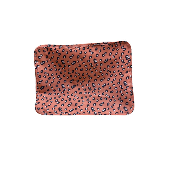 Mossio Women Pink Polyester Mesh Laundry Bag Animal Print 12" Lightweight Durable