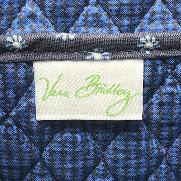 Vera Bradley Paisley Quilted With Long Straps Blue Floral Design Tote Bag