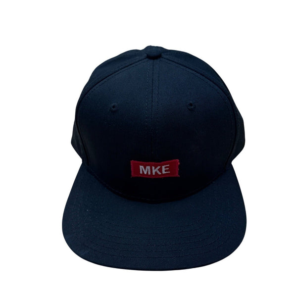 Fahrenheit headwear Black Baseball Cap With MKE Red Patch Front Adjustable Snapback OS