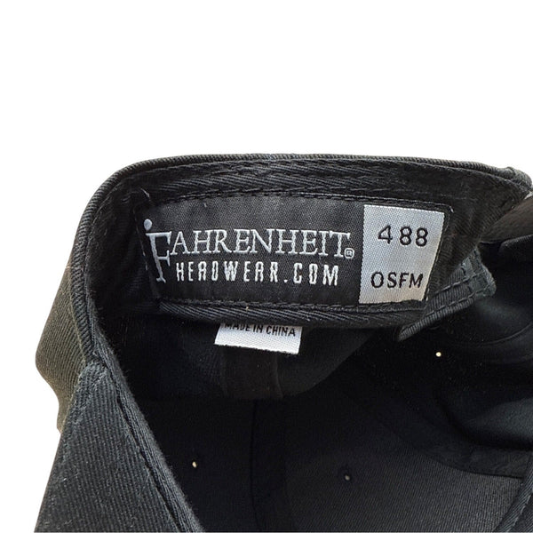 Fahrenheit headwear Black Baseball Cap With MKE Red Patch Front Adjustable Snapback OS