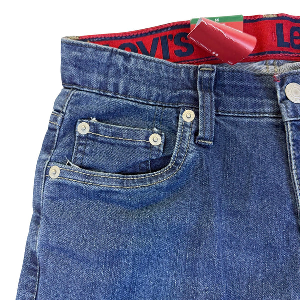Levi’s Youth Blue Slim Flex Stretch Jeans Adjustable Waistband Size 14 - New
