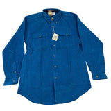 John Ashford Sport Blue Corduroy Button-Down Long Sleeve Shirt Size M - New