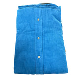 John Ashford Sport Blue Corduroy Button-Down Long Sleeve Shirt Size M - New