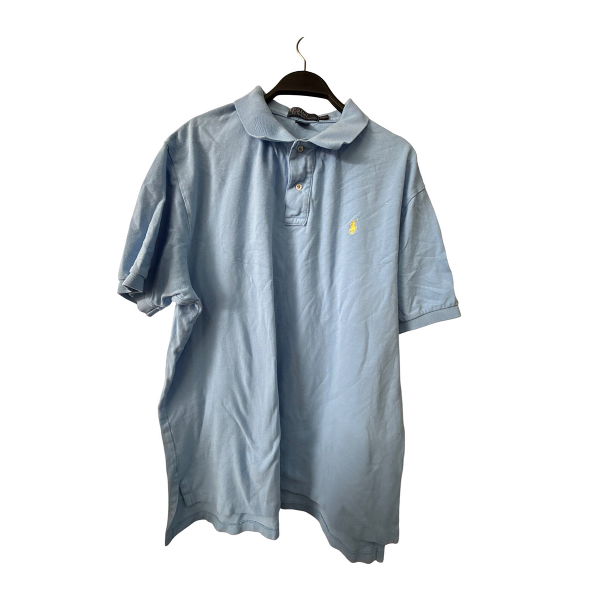 Polo Ralph Lauren Mens Blue Cotton Polo Shirt XXL Short Sleeve Classic Casual Fit