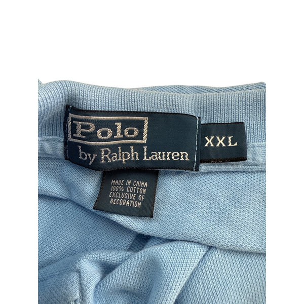 Polo Ralph Lauren Mens Blue Cotton Polo Shirt XXL Short Sleeve Classic Casual Fit
