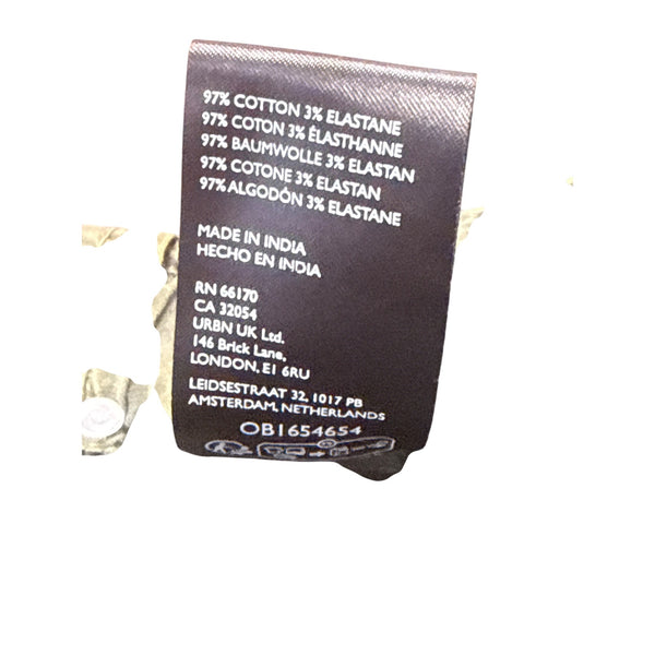 We The Free Women's Olive Green Cotton Cargo Pants Dual Zipper Pockets Sz XS