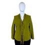 Nortonmcnaughton Womens Green Fringe Open Front Jacket Western Boho Style Sz 18