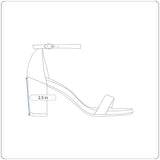 Pula Women’s Yellow Blue Squared Toe Heeled Sandals Sz 6B