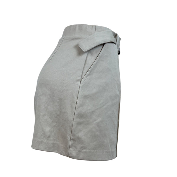 H & M Womens Beige High-Waisted Shorts With Belt Detail Sz S