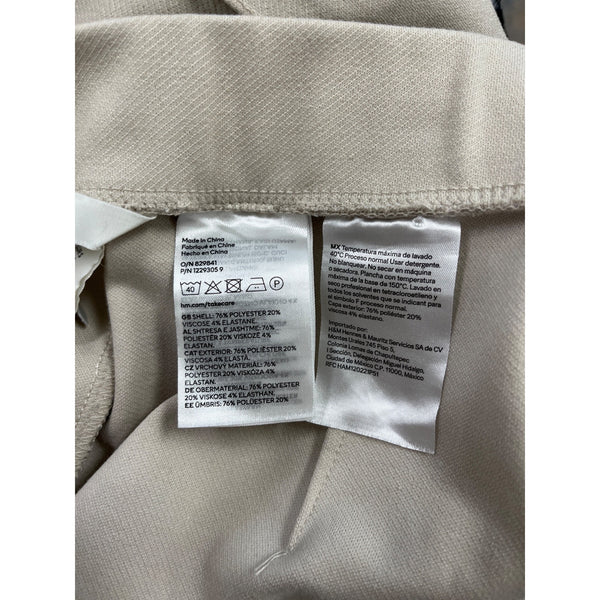 H & M Womens Beige High-Waisted Shorts With Belt Detail Sz S