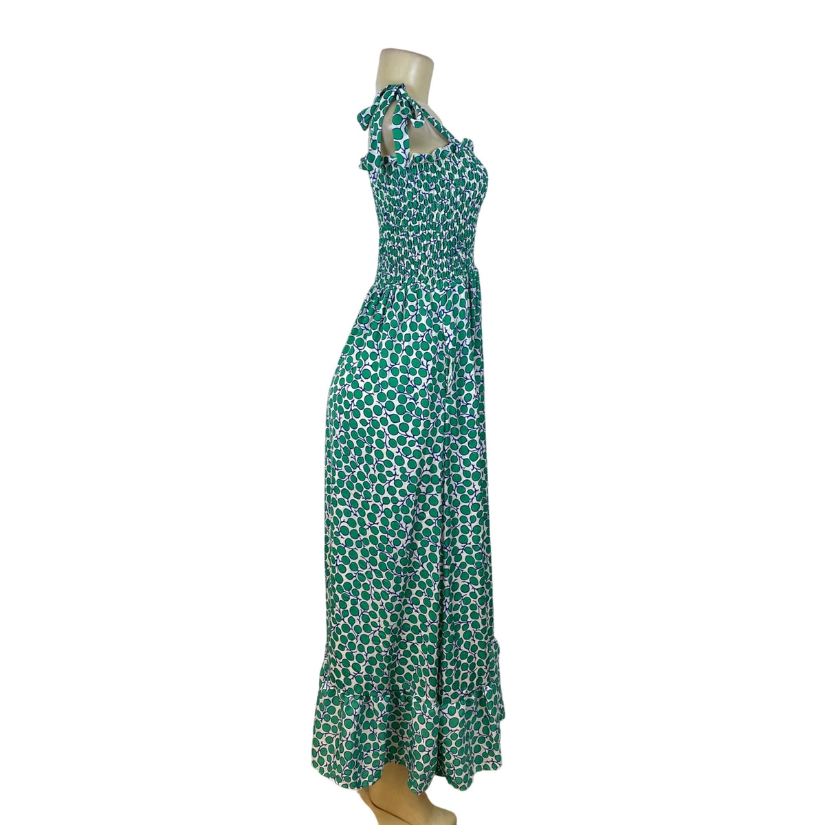 Summersalt Women's Green Polka Dot Sleeveless Maxi Dress Sz M - New