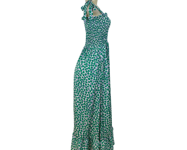 Summersalt Women's Green Polka Dot Sleeveless Maxi Dress Sz M - New